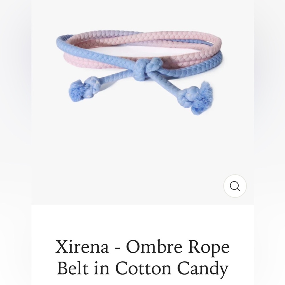 Xirena ombré rope belt cotton candy- one size- blue & pink $60